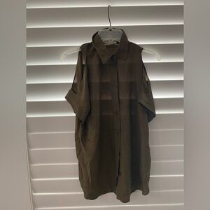 Michael Kors NWOT Khaki Button-Up Shirt Size-XS